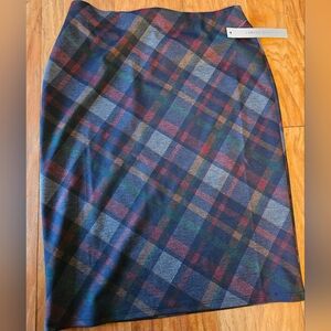 Chic Plaid Pencil Skirt in Multi Colors